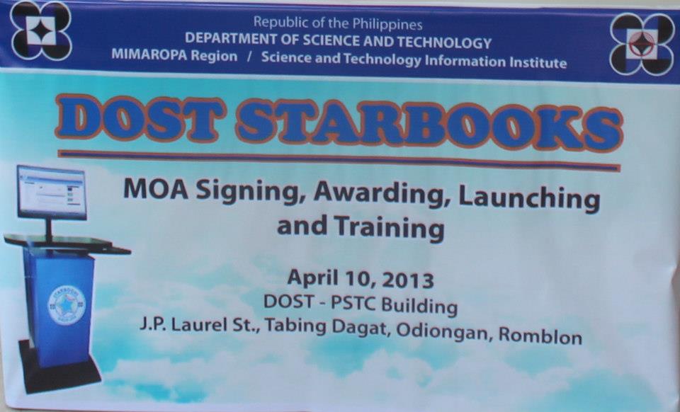 Orientation/Training, MOU Signing, Awarding and Launching of STARBOOKS at PSTC-Odiongan, Romblon - April 10, 2013 photo 21